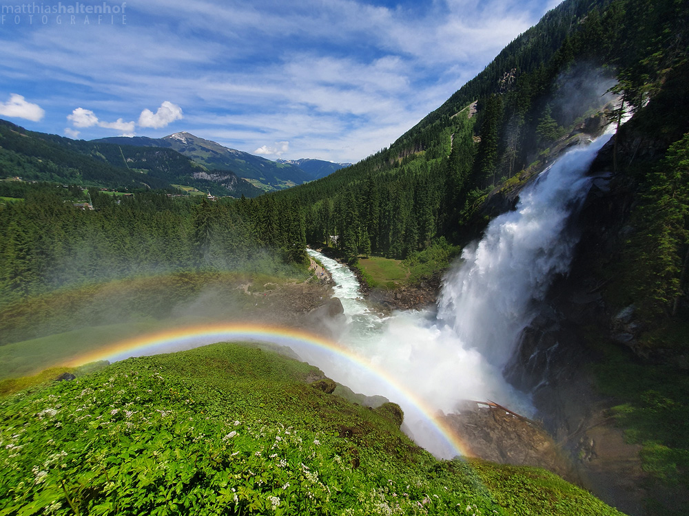 Regenbogen den Krimmler Wasserfällen