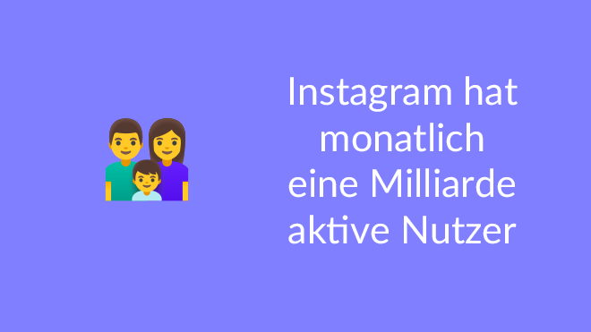 Instagram monatlich aktive Nutzer